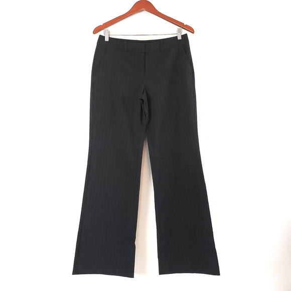 New York And Company SIZE 4 Gray Blue Stretch Dress Pants Womens Striped NY&Co - Picture 7 of 7